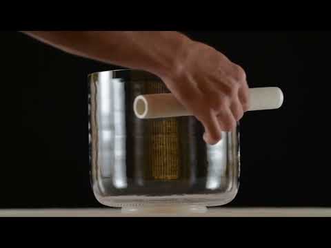 8.25" B-8 Clear Quartz Crystal Singing Bowl, Perfect Pitch from Sacred Singing Bowls