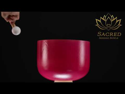 12" F-27 Sedona Sunrise Frosted Crystal Singing Bowl