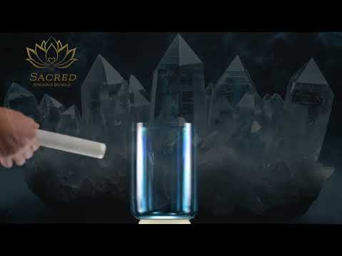 6" A+32 Caribbean Blue Crystal Singing Bowl