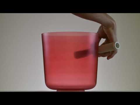 9" C-2 Ruby Ray Crystal Bowl