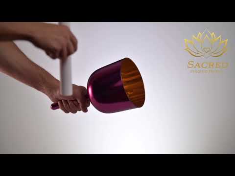 5.75" A-3 Radiant Rose Crystal Singing Bowl, 24k Gold inside