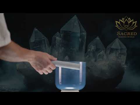 6" A#-8 Indigo Child Crystal Singing Bowl, Perfect Pitch