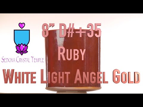 8" D#+35 Ruby White Light Angel Gold, Crystal Tones™