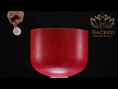 14" F#-25 Sedona Sunrise Frosted Crystal Singing Bowl