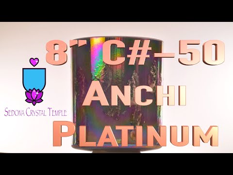 8" Anchi & Platinum Singing Bowl in a tall style from Crystal Tones