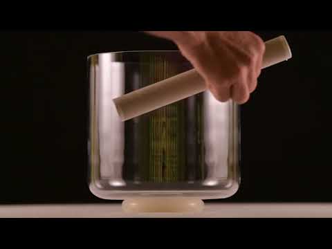 8" C#+20 Clear Quartz Crystal Singing Bowl