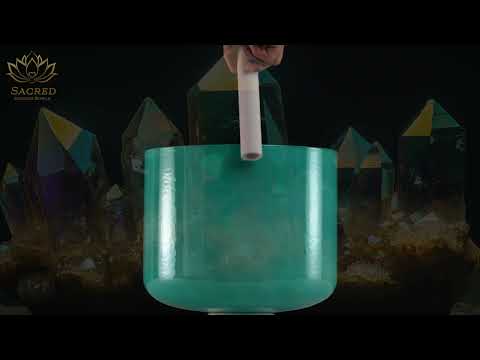 12" C+18 Turquoise Tide Crystal Singing Bowl