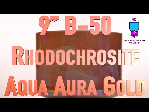 9" B-50 Rhodochrosite & Aqua Gold, Crystal Tones™