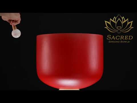 13.75" A#-26 Sedona Sunrise Frosted Crystal Singing Bowl