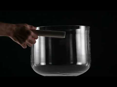12" D+32 Clear Quartz Crystal Singing Bowl from Bowls of Sound