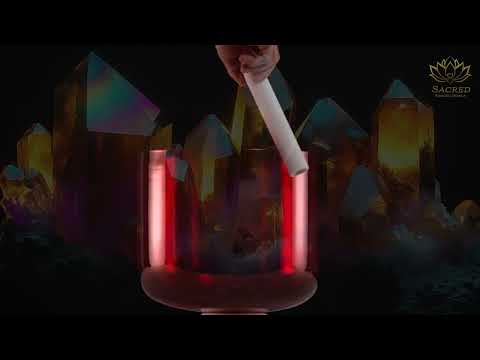 11.75" C#-35 Ruby Ray Crystal Singing Bowl