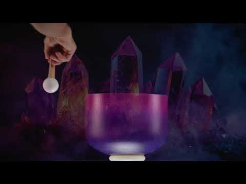 10" C-27 Blossoming Heart Frosted Crystal Singing Bowl