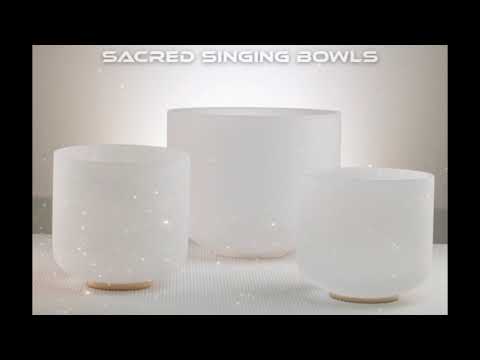 Frosted Singing Bowl Set: A Major, Sacred Singing Bowls