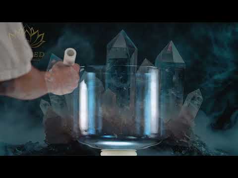 11.75" C-23 Caribbean Blue Crystal Singing Bowl