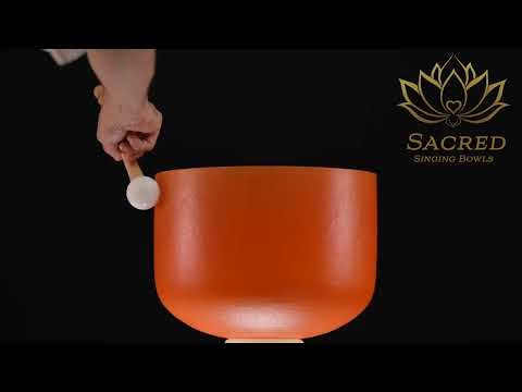 12" C#-27 Setting Sun Frosted Crystal Singing Bowl