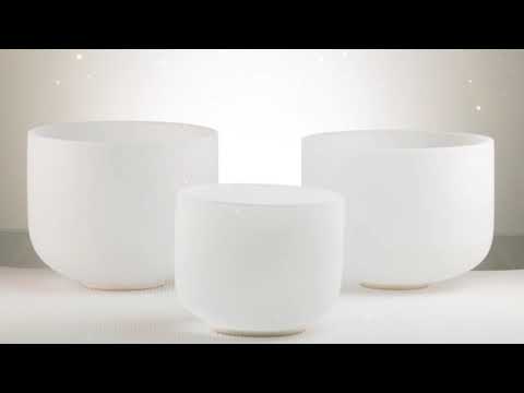 Frosted Crystal Bowl Set: F# Major