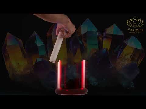 7" F-1 Ruby Ray Crystal Singing Bowl, Perfect Pitch