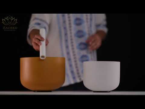 Frosted Singing Bowl Pair from Bowls of Sound