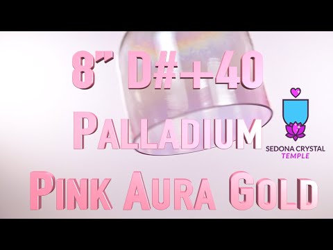8" D#+40 Palladium with Pink Aura Gold Rim, Crystal Tones™