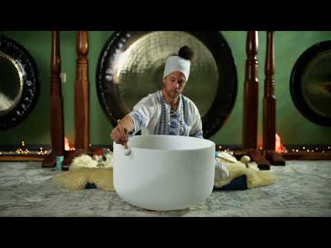 24" C+30 Frosted Crystal Singing Bowl