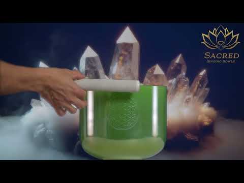 9" A#+7 Forest Fairy Singing Bowl with Flower of Life