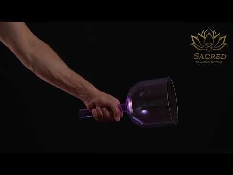 6" G#-15 Lavender Lotus Handheld Crystal Singing Bowl