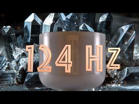 12" B+9 Dark Moon Crystal Singing Bowl, Perfect Pitch from Sacred Singing Bowls