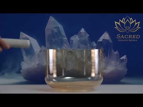 9.75" A#+30 Morning Sun  Crystal Singing Bowl from Sacred Singing Bowls