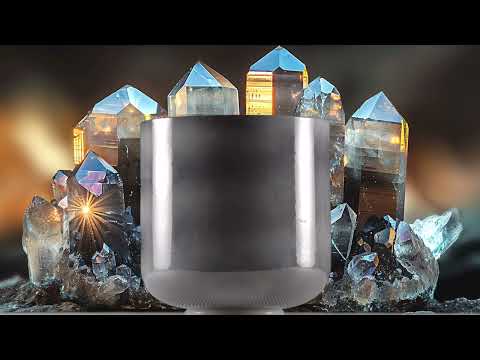 9.25" F#-43 Dark Moon Crystal Singing Bowl