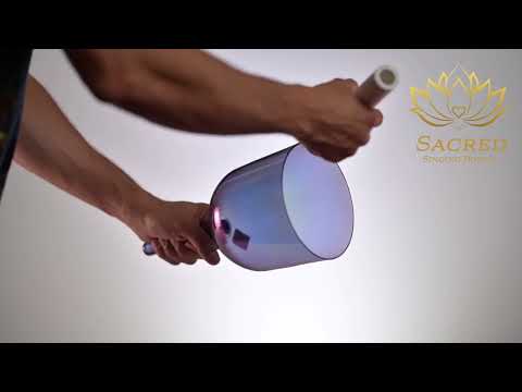 5.75" F-4 Amethyst Activation Crystal Singing Bowl, Handheld