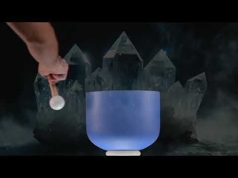 9" D-30 Father Sky Frosted Crystal Singing Bowl