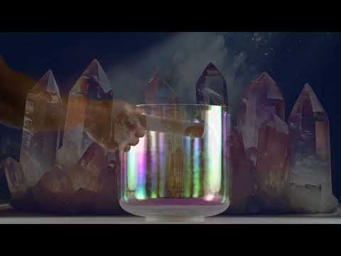 9" F#-2 Prismatic Crystal Singing Bowl