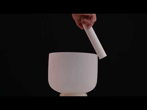 8" C#-23 Frosted Crystal Singing Bowl