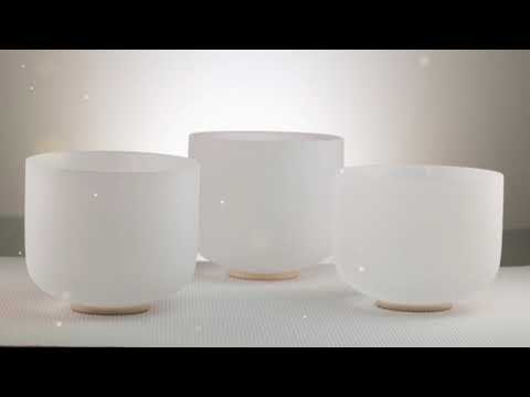 Frosted Crystal Singing Bowl Set: A minor