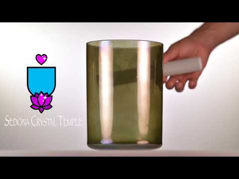 6" G-45 Emerald Sage Aura Gold Tall, Crystal Tones™