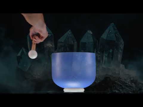 9" A-25 Father Sky Frosted Crystal Singing Bowl