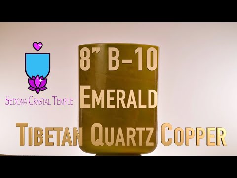 8" B-10 Emerald & Tibetan Quartz Copper, Crystal Tones™