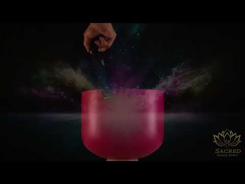 11" F+5 Dreamy Peony Frosted Crystal Singing Bowl, Silver inside