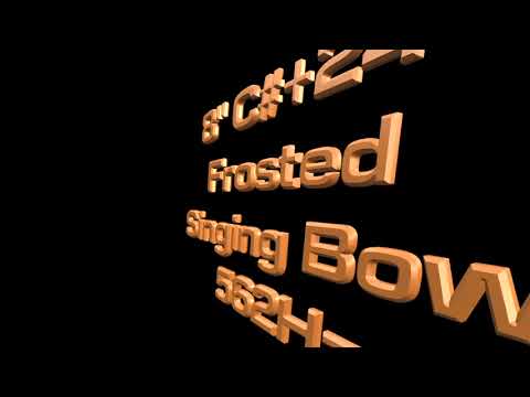 8" C#+24 White Frosted Crystal Singing Bowl