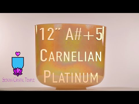12" A#+5 Carnelian & Platinum, Crystal Tones™