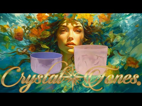 Sea Goddess Harmonic Crystal Singing Bowl Pair