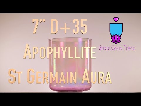 7" D+35 Apophyllite Saint Germain Aura Tall, Crystal Tones™