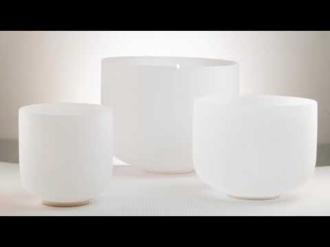 Frosted Crystal Singing Bowl Set: F Major, Sacred Singing Bowls