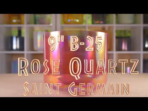 9" B-25 Rose Quartz & Saint Germain Bowl, Crystal Tones™