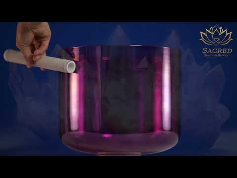 12" C#+11 Healing Violet Flame Crystal Singing Bowl