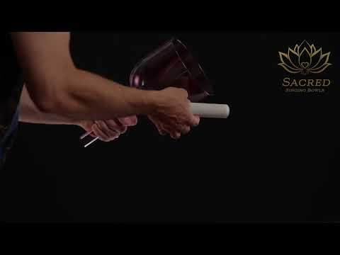 6" F+47 Solar Violet Handheld Crystal Singing Bowl