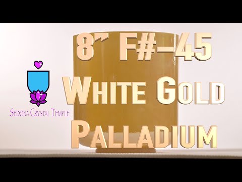 8" F#-45 White Gold & Palladium, Crystal Tones™