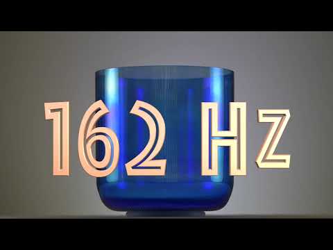 9" E-28 Sapphire Spirit Crystal Singing Bowl