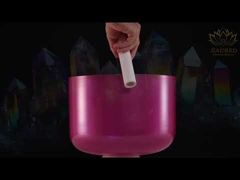 12" F-9 Rose Garden Crystal Singing Bowl, Perfect Pitch