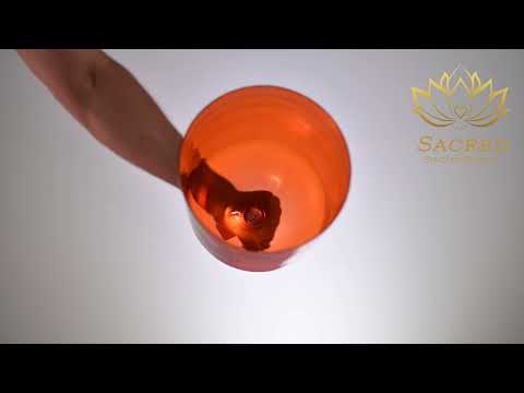 8" C#+3 Topaz Transformation Crystal Singing Bowl with Flower of Life